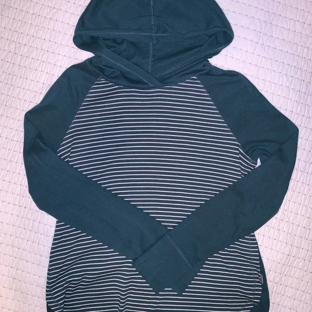 EDDIE BAUER | hooded drop sleeve tunic pullover hoodie